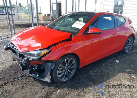 2019 Hyundai Veloster 2.0 Premium z USA, uszkodzony, nr VIN KMHTG6AF9KU012363